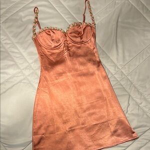 Prince Pink Sweetheart Ruched Babydoll Dress